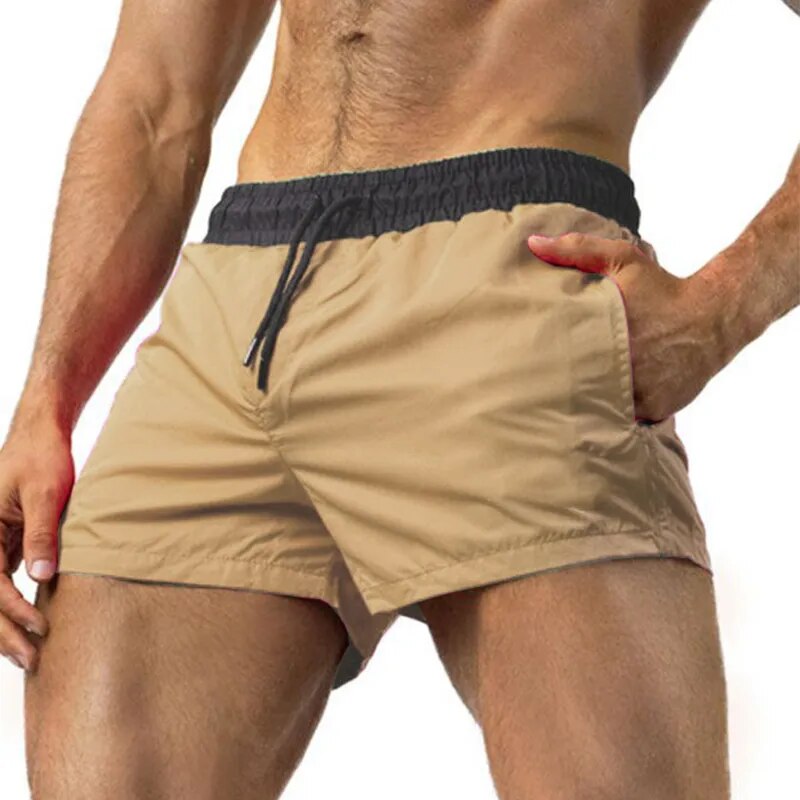 Nuevos pantalones cortos deportivos de secado rápido para hombre, sin forro, ligeros, con cinturón elástico, Boxers, bañadores, Jams para gimnasios, correr, Fitness, pantalones cortos de playa