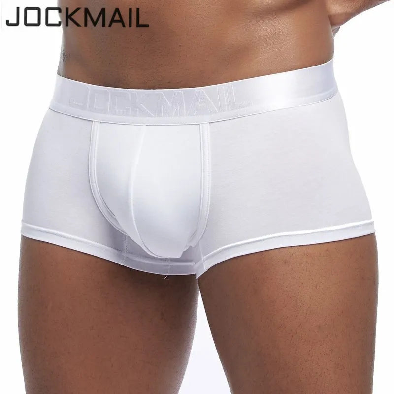 Jockmail respirável cueca boxer homme modal roupa interior dos homens boxers u convexo sexy masculino cuecas boxer gay shorts