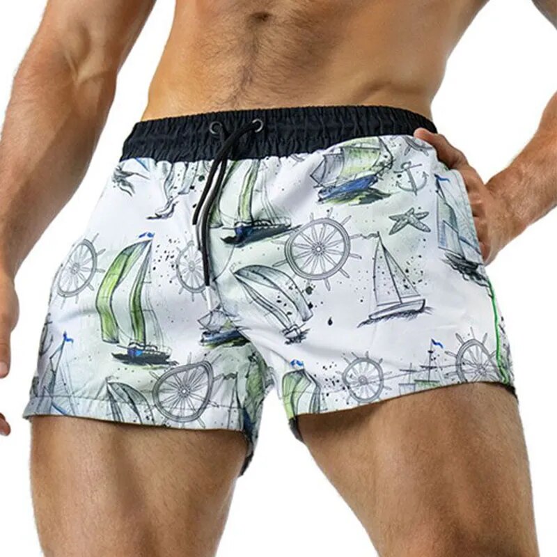 Nuevos pantalones cortos deportivos de secado rápido para hombre, sin forro, ligeros, con cinturón elástico, Boxers, bañadores, Jams para gimnasios, correr, Fitness, pantalones cortos de playa