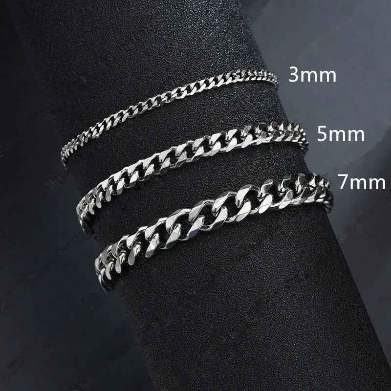 Cuban Chain - Classic Stainless Steel 3/5/7mm