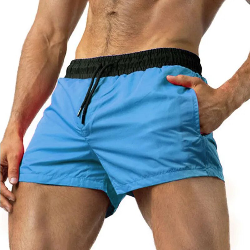 Nuevos pantalones cortos deportivos de secado rápido para hombre, sin forro, ligeros, con cinturón elástico, Boxers, bañadores, Jams para gimnasios, correr, Fitness, pantalones cortos de playa