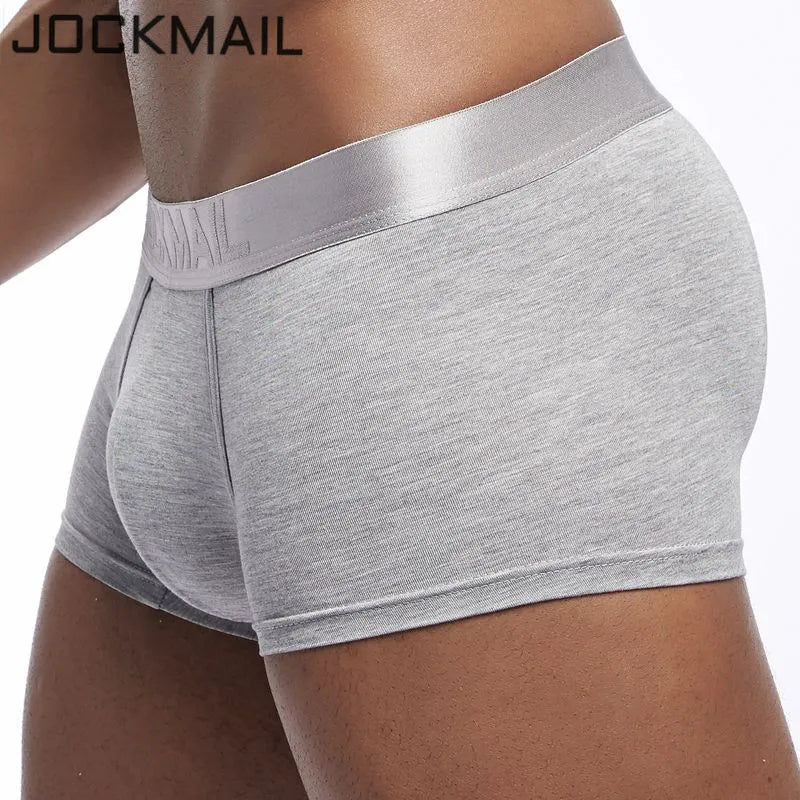 Jockmail respirável cueca boxer homme modal roupa interior dos homens boxers u convexo sexy masculino cuecas boxer gay shorts