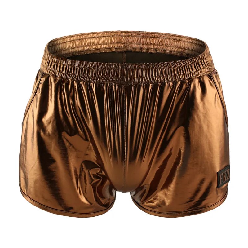 Roupa interior masculina boxershorts cueca gay homem shinny ropa interior hombre imitação de couro boxer cueca masculina boxer homme