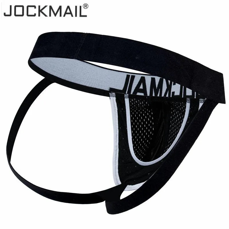 JOCKMAIL marca Sexy hombres ropa interior suspensorio tipo Tanga Gay hombres ropa interior pene bolsa ampliación malla transpirable tanga hombre slip