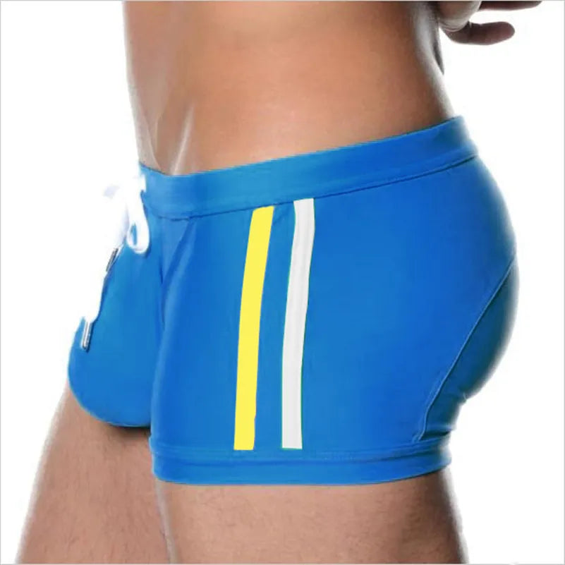 Homens nadar briefs maiô sexy gay pênis bolsa roupa de banho prancha de surf wear praia shorts troncos de natação baixa ascensão biquíni