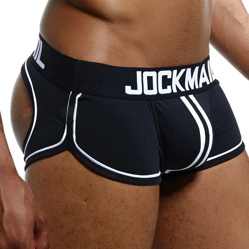 JOCKMAIL Gay ropa interior hombres Boxer espalda suspensorio cuerda Homme Slip Sexy erótico Homens hombres tangas y G Strings Cueca