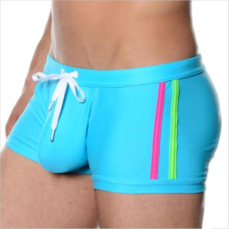 Homens nadar briefs maiô sexy gay pênis bolsa roupa de banho prancha de surf wear praia shorts troncos de natação baixa ascensão biquíni