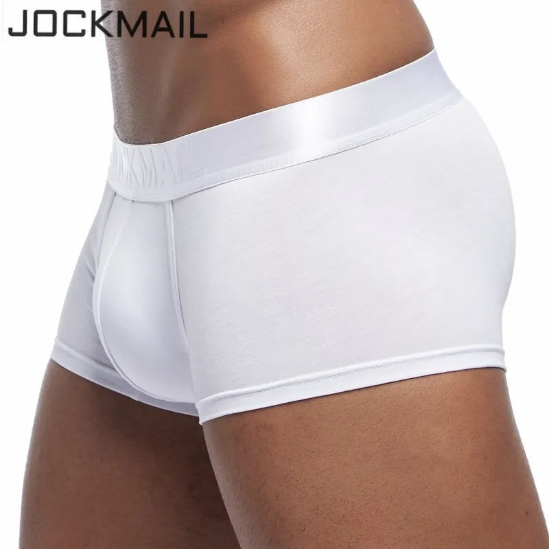 Jockmail respirável cueca boxer homme modal roupa interior dos homens boxers u convexo sexy masculino cuecas boxer gay shorts