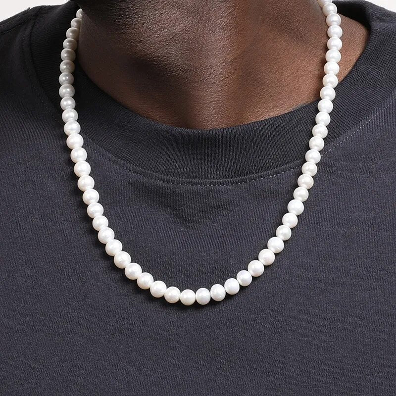 Imitation Pearl Necklace for Men