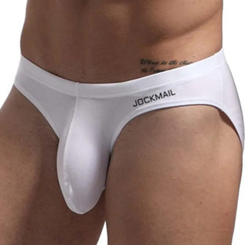 Jockmail cueca masculina sexy grande pênis bolsa bikin briefs calcinha cuecas masculinas calzoncillos hombre deslizamento gay sissy