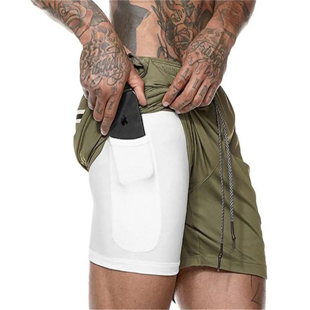 2-in-1 gym shorts