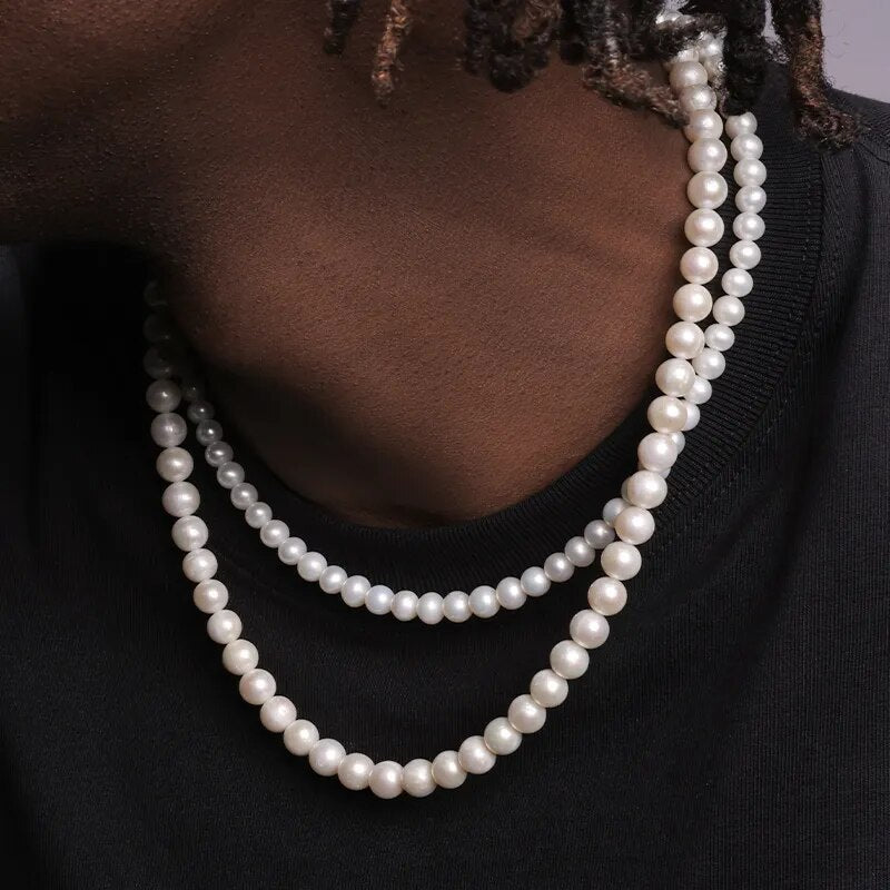 Imitation Pearl Necklace for Men