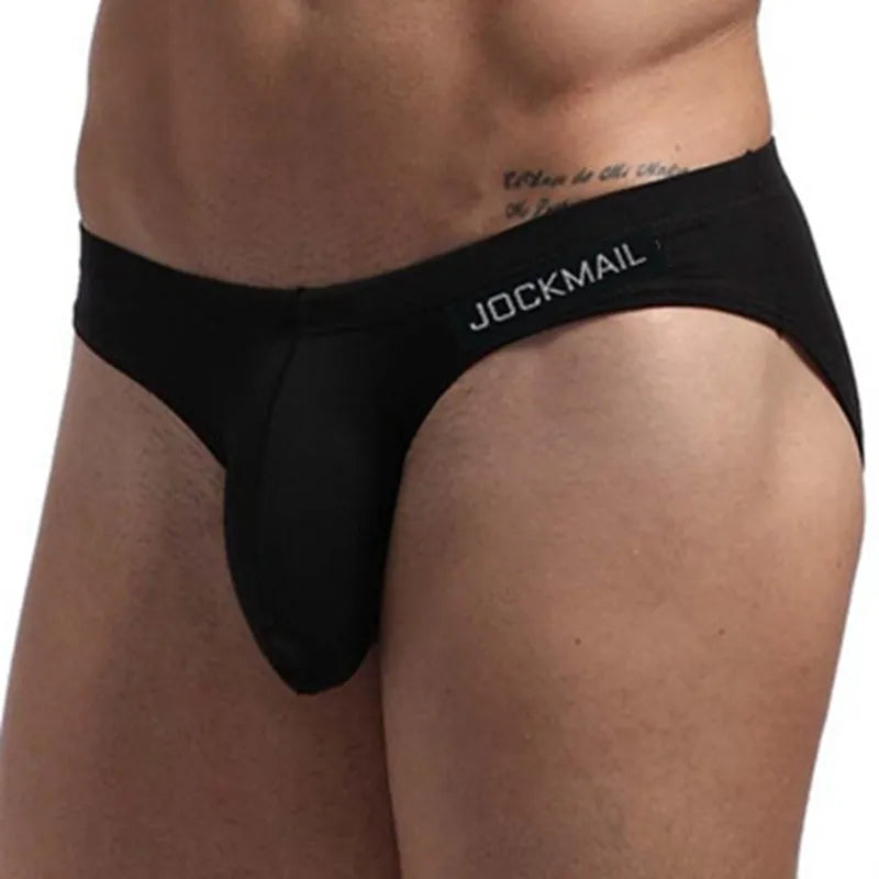 Jockmail cueca masculina sexy grande pênis bolsa bikin briefs calcinha cuecas masculinas calzoncillos hombre deslizamento gay sissy